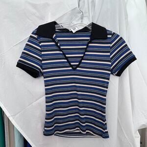 Blue Striped Short Sleeve